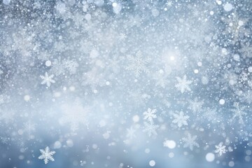 Obraz premium Bokeh light snowflakes background atmosphere wonderland.