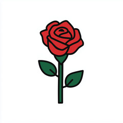 Fototapeta premium Rose vector illustration 
