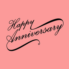 Happy Anniversary lettering Vector Illustration
