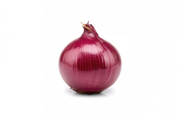 Red onions against a white backdrop