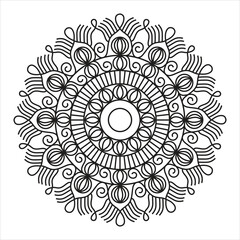 Seamless pattern vector illustration a beautiful mandala flower.