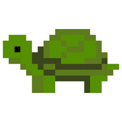 Green pixel turtle animal