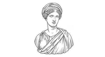 Glowing Bust Illuminated Ancient Woman