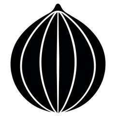 Orange Silhouette Vector on White Background