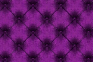 Close-up of tufted fabric upholstery with diamond pattern and buttons in a vintage quilted style