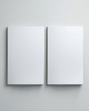 Two White Blank Flyers Mockup