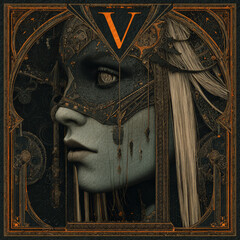 Letter ''V'' Interesting Poster Art Print 