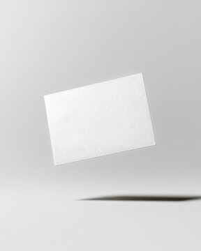 Single White Isolated Business Card  Mockup 
