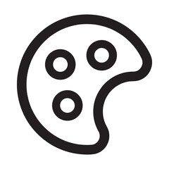 paint button icon with outline style and black color