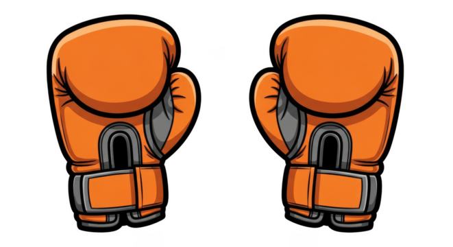 Orange boxing gloves ready for action