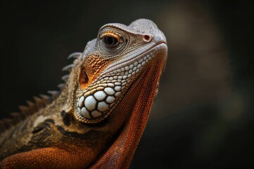 Obraz premium Close-Up of a Reptile's Face