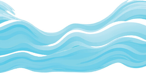 Abstract light blue watercolor brush strokes for creative modern background design