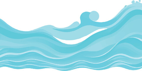 Abstract watercolor painting with light blue and white colors soft and relaxing