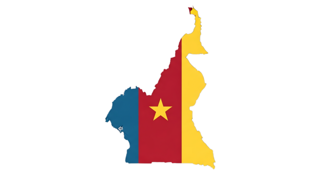 Outline map of cameroon with flag isolated on transparent background cameroon, officially the republic of cameroon, is a country in westcentral africa it is bordered by nigeria to the west and north