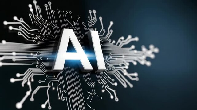 Artificial Intelligence and Neural Network Circuit Pattern Representing Machine Learning Data Processing Digital Technology And Future Innovation in AI Powered Systems, Long Copy Paste Area, Video