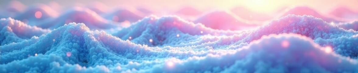 Shimmering waves, pastel hues, flowing lines, ethereal feel, gentle, pastel