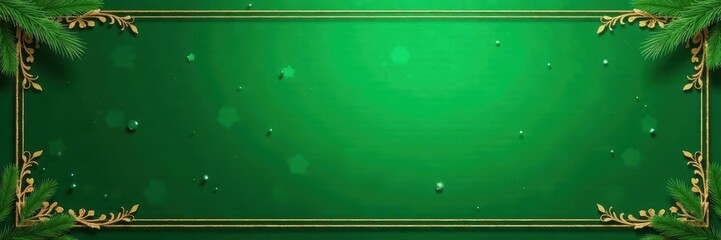 Emerald green Christmas backdrop, ornate double border , emerald, green, wallpaper