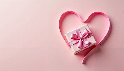 Pink tulip bouquet with ribbon, soft romantic elegance