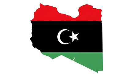 map of tunisia with flag