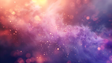 Obraz premium A dreamy ethereal nebula with soft hues of pink, purple, and gold creates a magical and enchanting atmosphere, perfect for adding a touch of fantasy to any project.