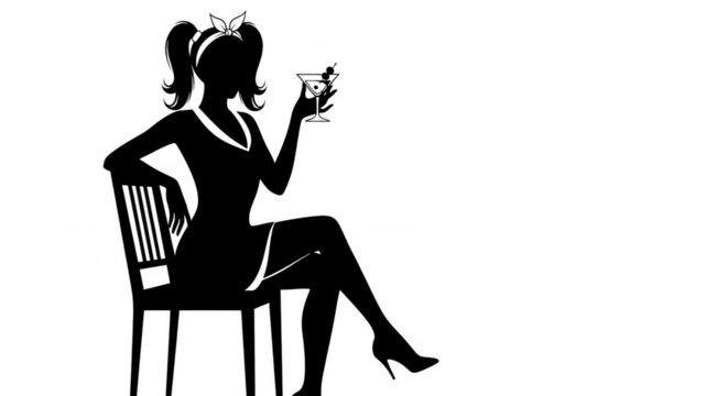 Sipping a cocktail in the dark