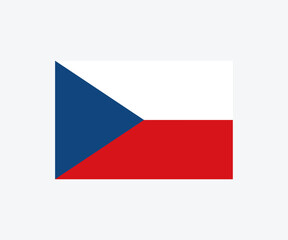 Official Czech flag. Colorful flag of Czech Republic vector design and illustration.