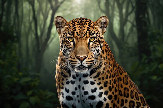 Leopard of the Panthera Paradus species striking a pose for the camera.