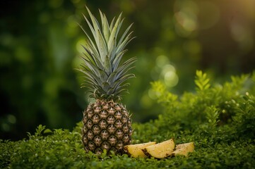 Picture of a different pineapple variety commonly used for garden ornamentation