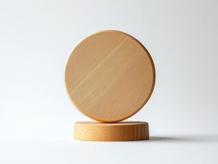 a single wooden blank, front view, pure front view