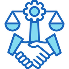 Dispute Resolution blue icon