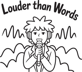 A funny cartoon zombie face illustration drawing of a child boy character's head with a comic smile expression