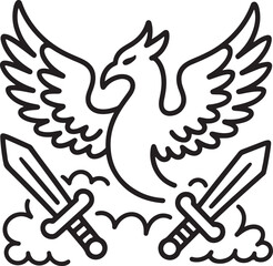 Vector illustration of a flying dove of peace with wings spread, a symbol of freedom and love