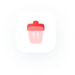 Delete Trash Bin Icon Vector for App, Website, UI UX Design, Remove or Erase File Symbol in Flat Style