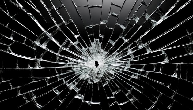 broken glass craked on black background hi resolution photo art abstract texture object design