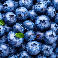 Close-up blueberry cluster