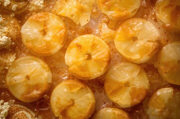 Close-up of traditional pineapple jam-filled Nastar cookies for festive celebrations