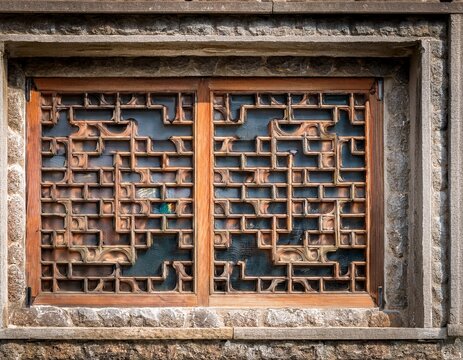 a decorative stone window in xidi town reflects its preservation of medieval chinese architecture