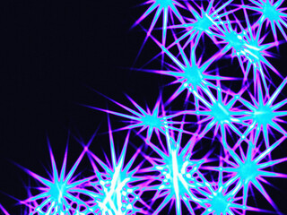 Obraz premium Electric blue and purple abstract digital pattern, futuristic glowing grainy texture, sci-fi energy aesthetic background