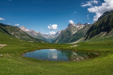 Mountain lake in the alpine region