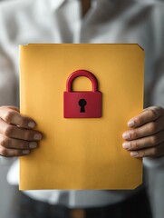 Cybersecurity and encrypted document transfer concept