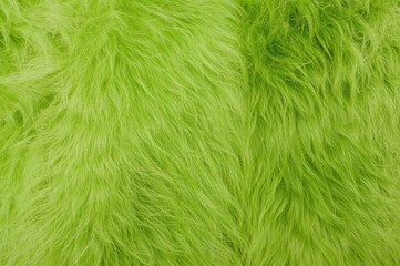 Fototapeta premium Close-Up of Vibrant Lime Green Faux Fur Texture