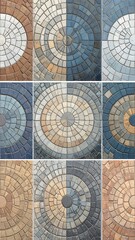 Mosaic circles in various colors