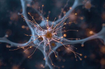 Obraz premium Quantum Entanglements, Neural Connections, and Synaptic Activity