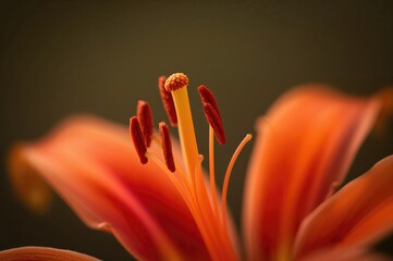 Close-Up View of a Lily's Stamen