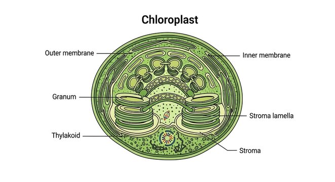 Chloroplast Structure Diagram.