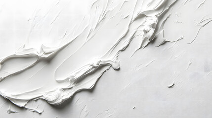 This white room with cracked walls reflects a unique blend of simplicity and imperfection. Painted all white, the room creates a clean, bright, and open atmosphere.