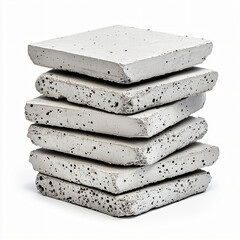 Concrete tile stacking process workshop product photography industrial environment close-up view material durability
