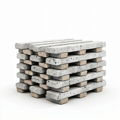 Concrete pallet stacking techniques warehouse visual guide industrial setting aerial view material handling strategies