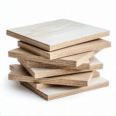 Stacked wooden panels display workshop environment product photography natural lighting focus on material texture