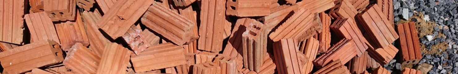 construction debris, dispersed clay bricks